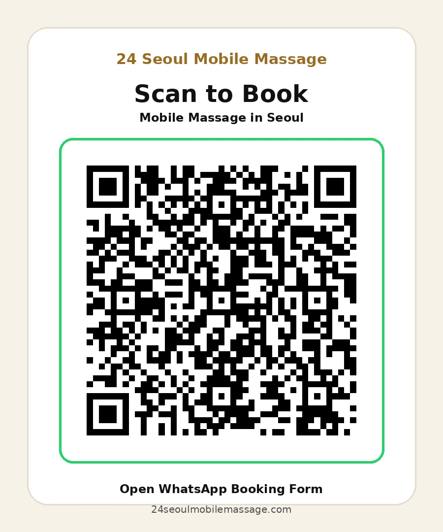 QR code for 24 Seoul Mobile Massage WhatsApp booking form page